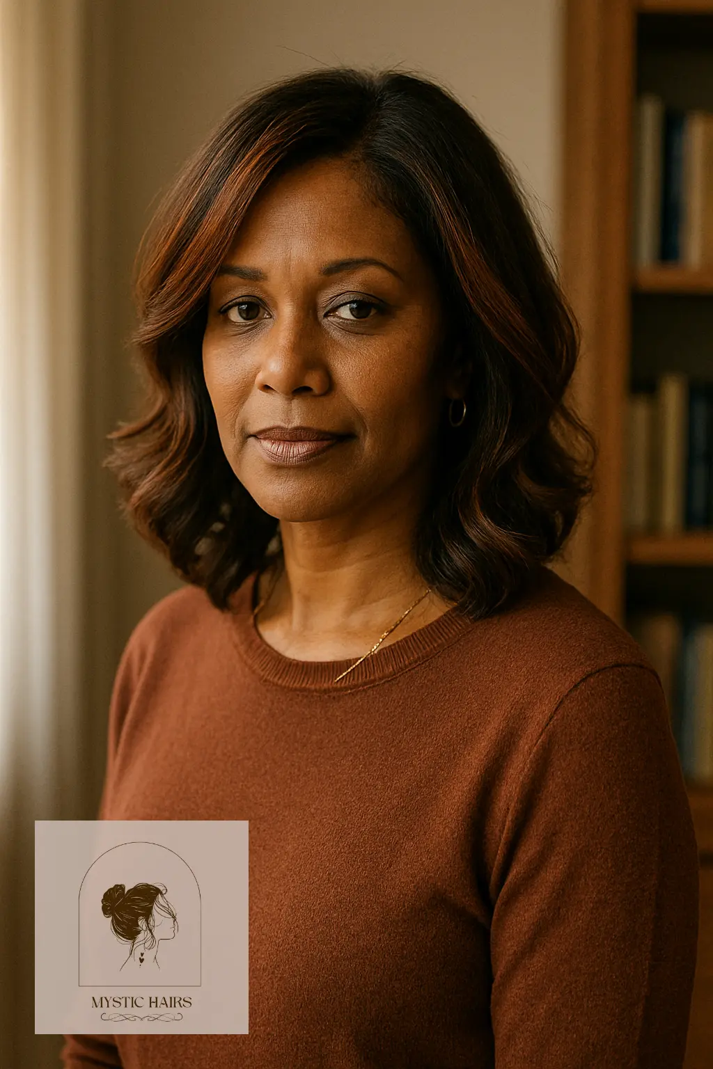 Dark Brown with Auburn Highlights