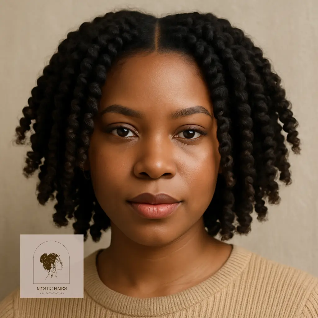 Defined Twist-Out with Middle Part