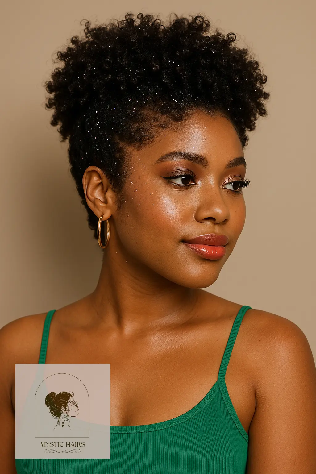 Defined Wash-and-Go with Glitter Gel Accents