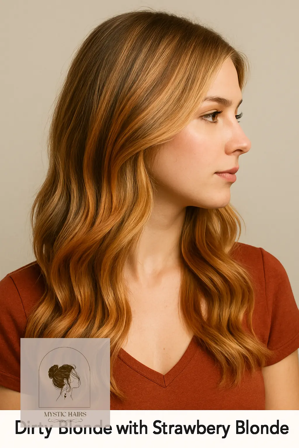 Dirty Blonde with Strawberry Blonde Swirls