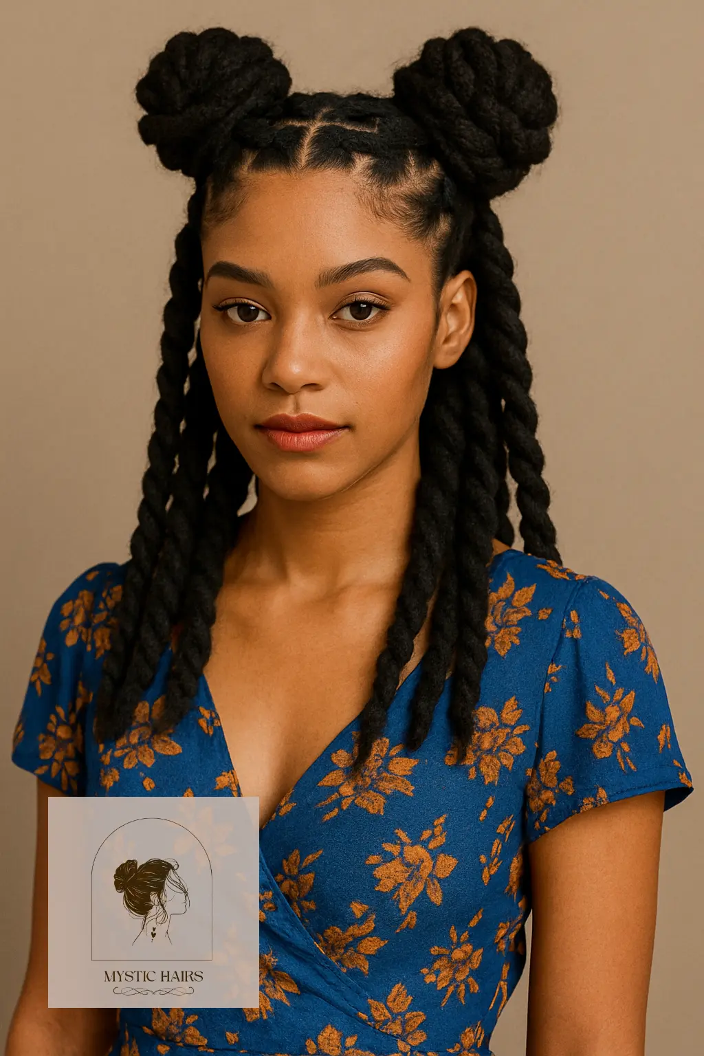 Double Buns with Loose Twists
