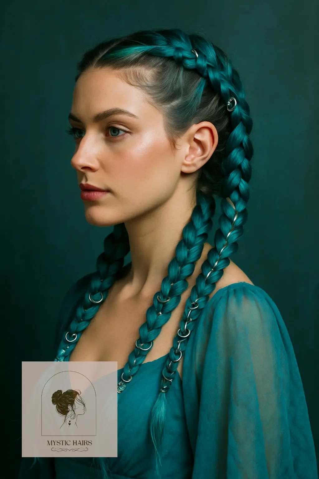 Double Dutch Braids with Hair Rings