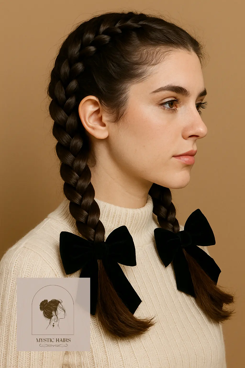 Double Dutch Braids with Twin Bows