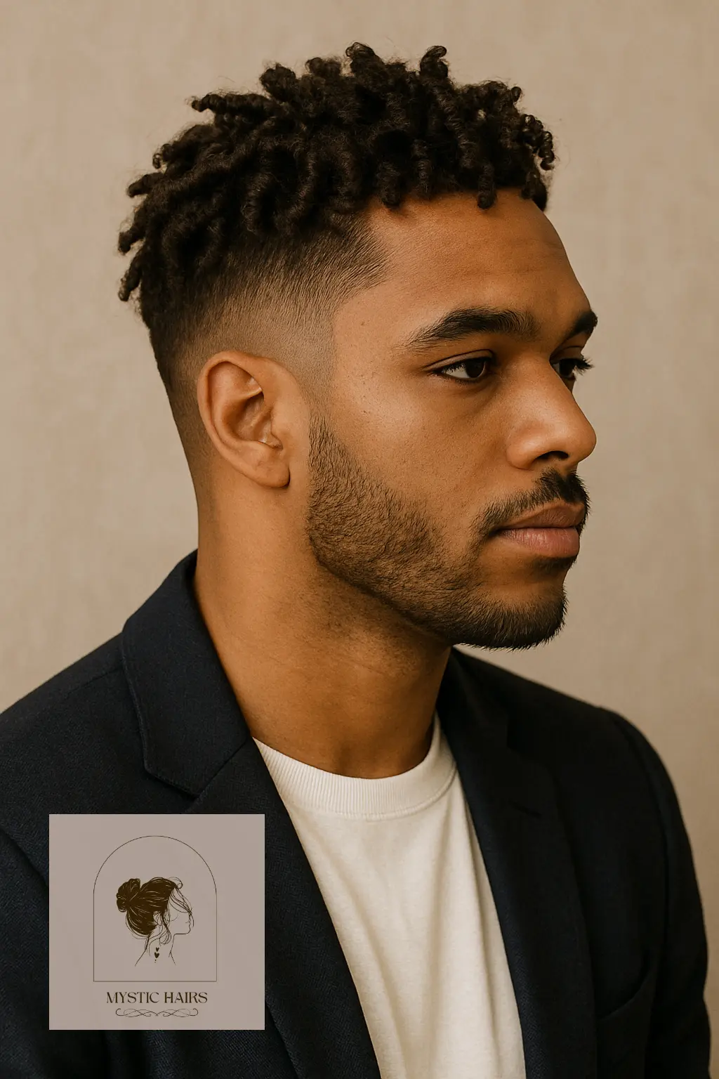 Drop Fade with Twisted Curls