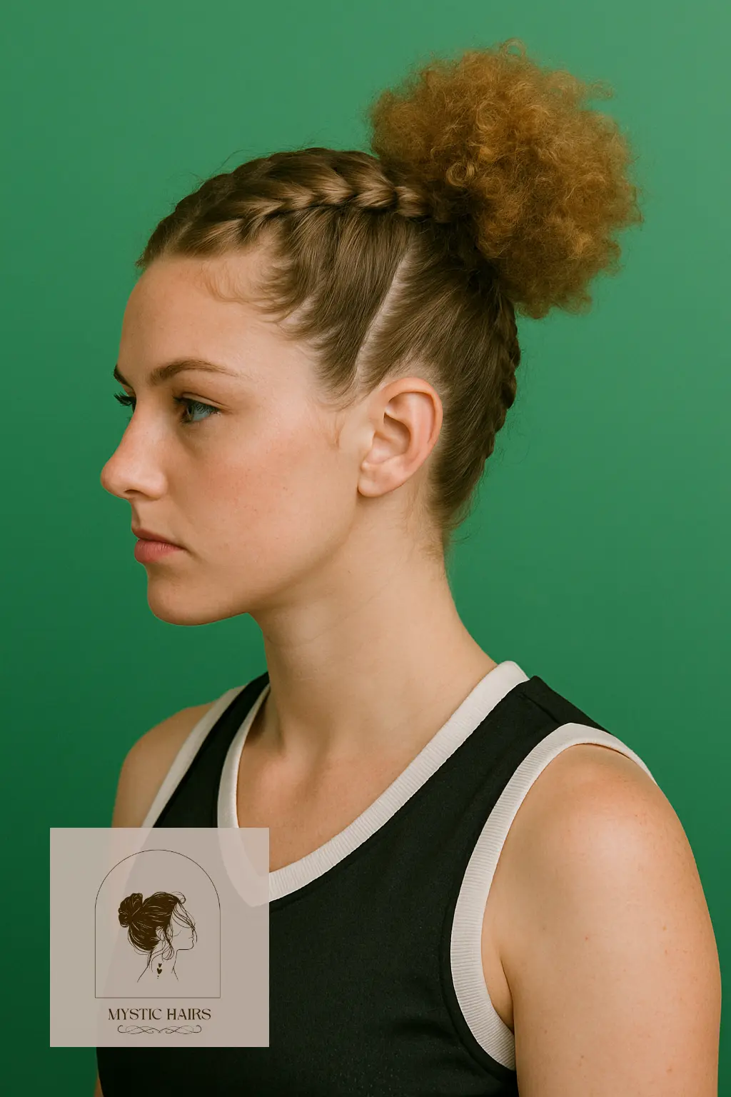 Dutch Braids into Top Puff