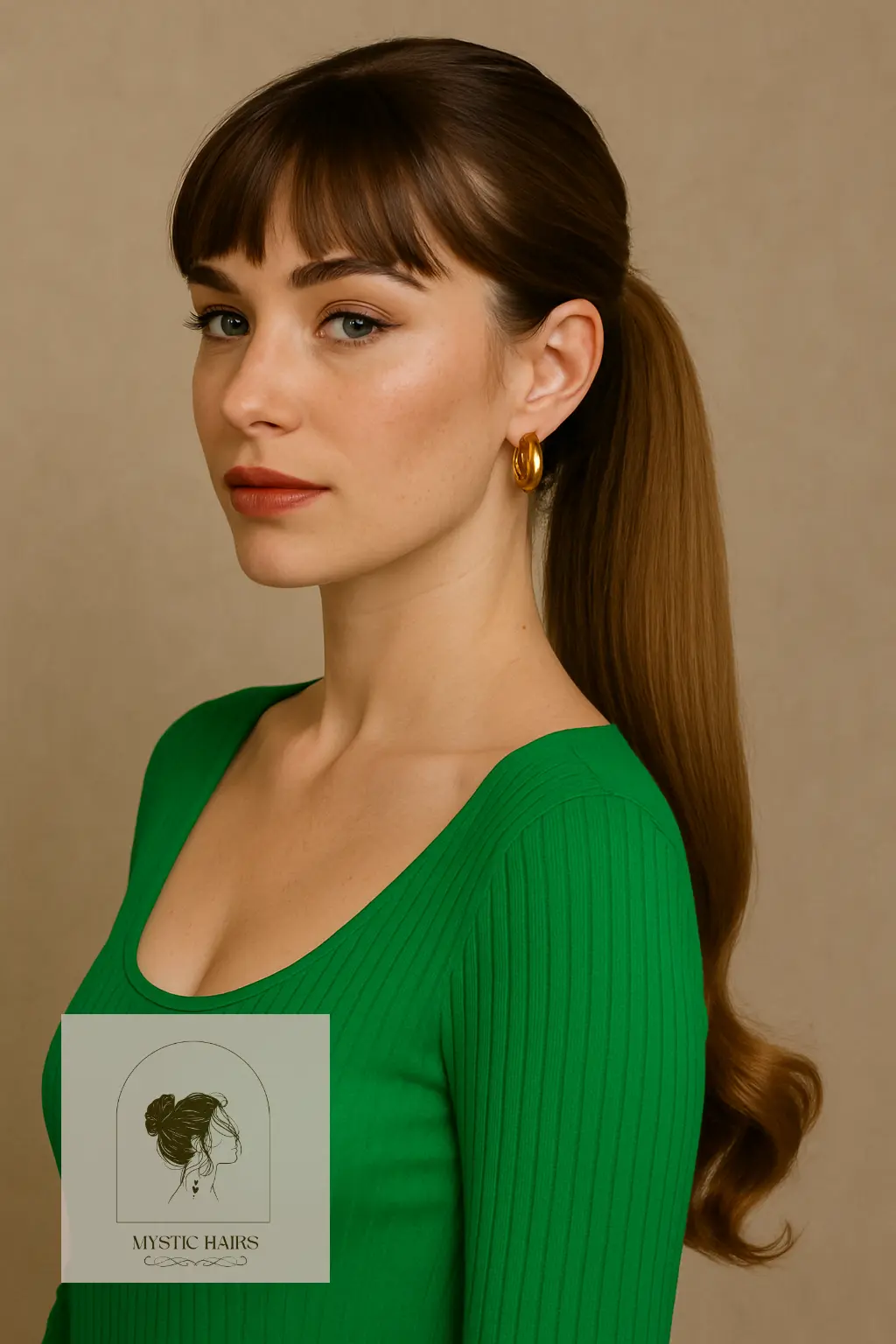 Faux Bangs Sleek Ponytail