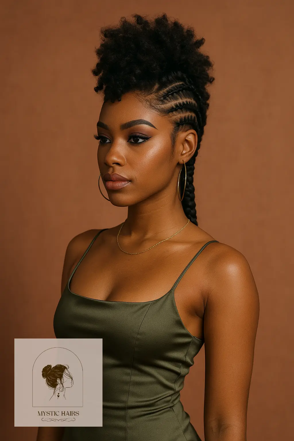 Faux Hawk with Braided Sides