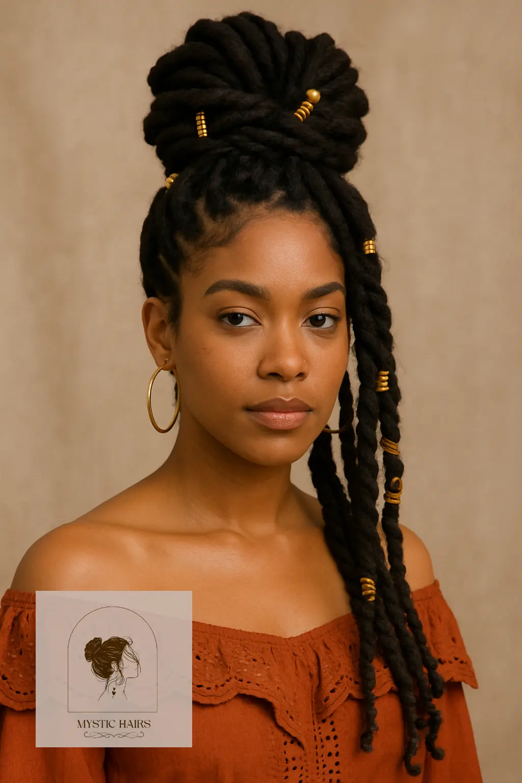Faux Loc Updo with Accessories
