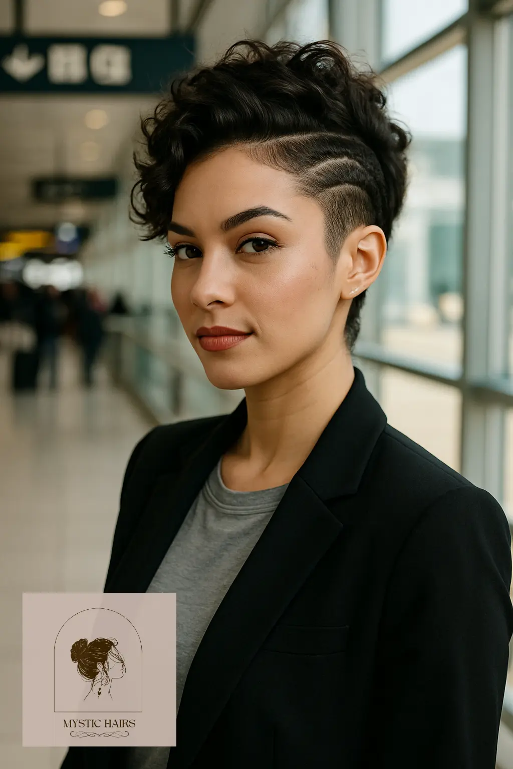 Faux Undercut with Braided Side