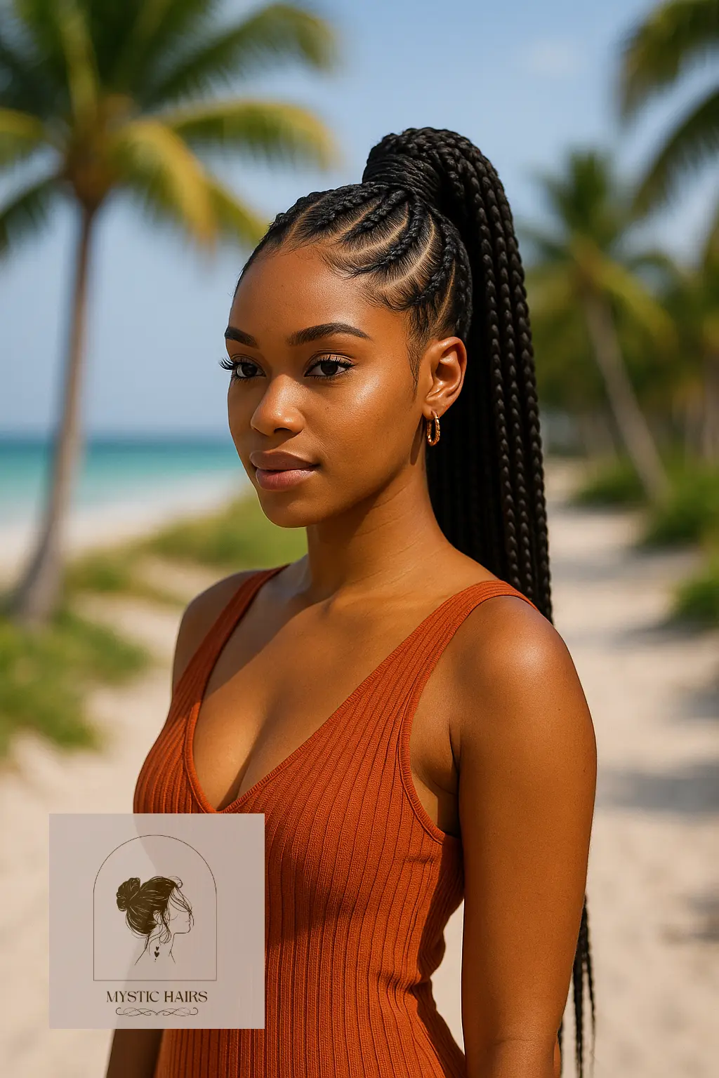 Feed-In Braids To Ponytail