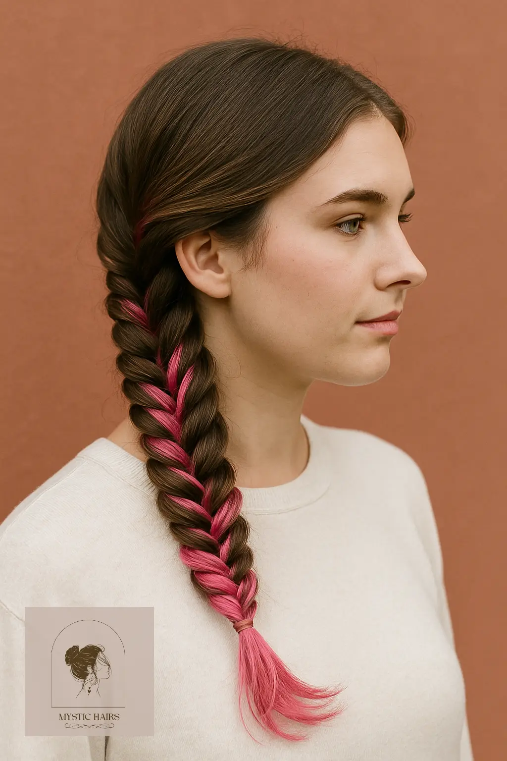 Fishtail Braid with Cotton Candy Touches