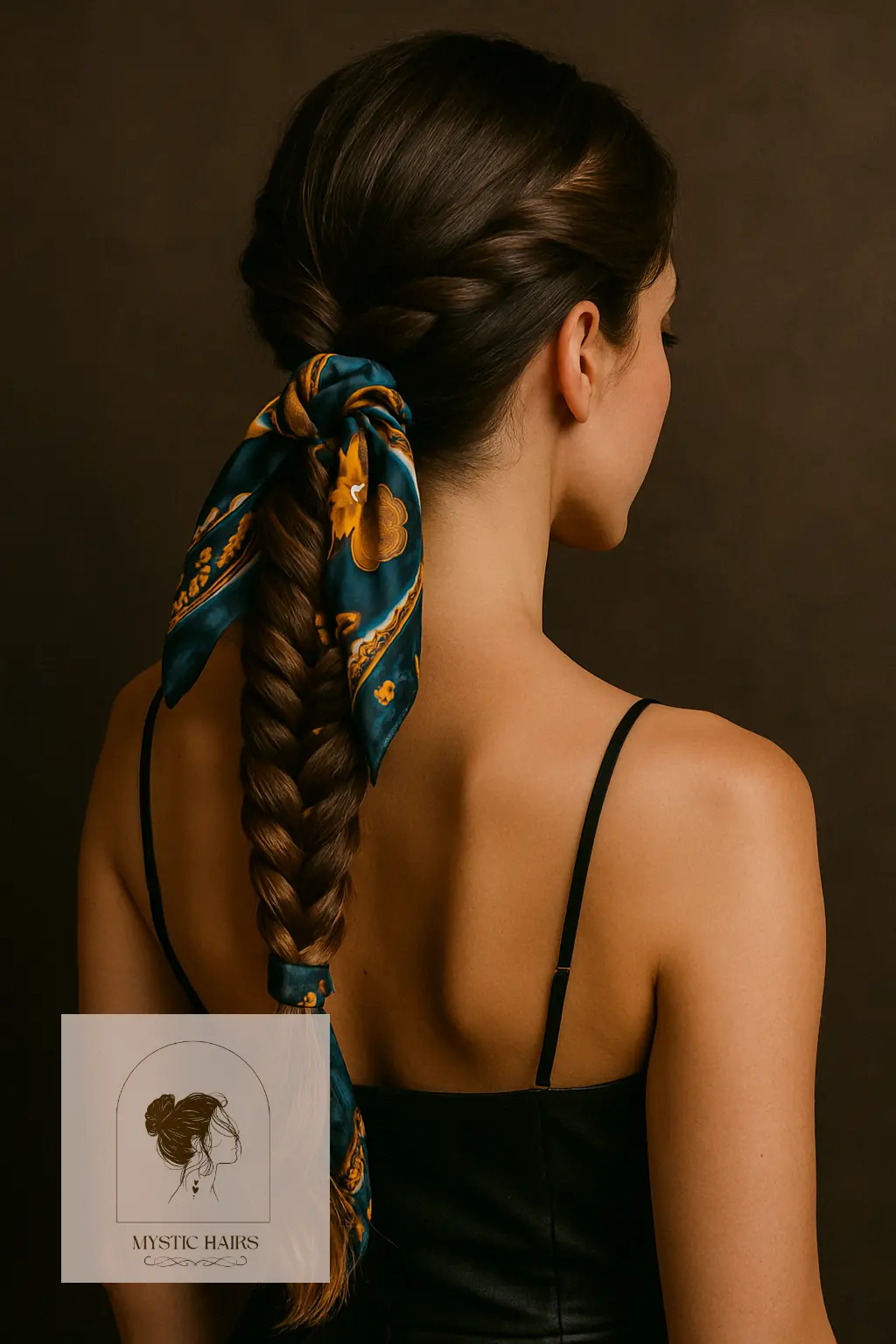 Fishtail with Scarf Tie Accent