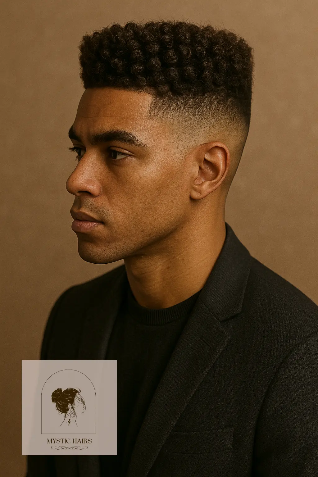 Flat Top Curls with Fade Undercut