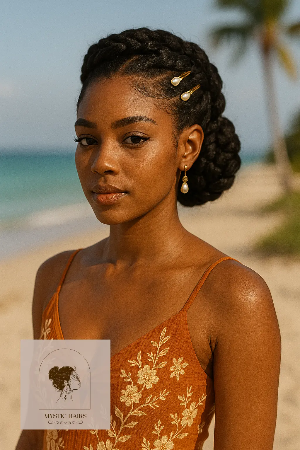 Flat Twist Updo With Accessories