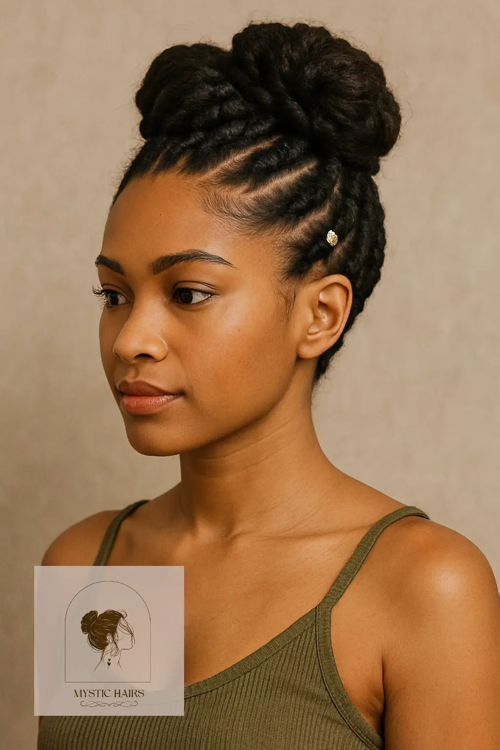  Flat Twist Updo With Hair Cuffs