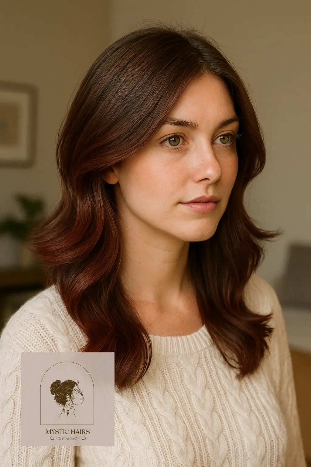 Flipped-Out Ends with Cherry Mahogany Hues