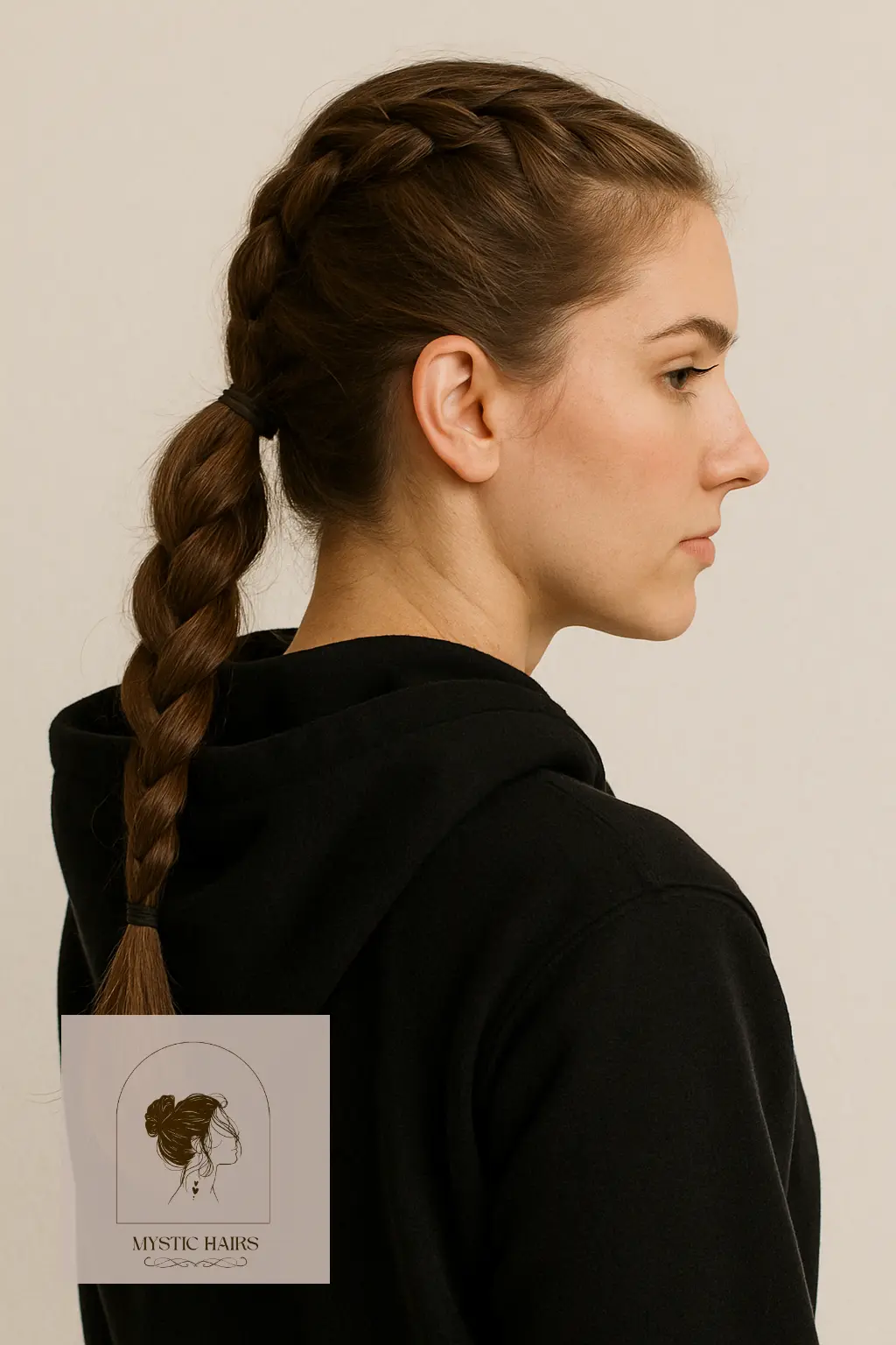 French Braid into Ponytail