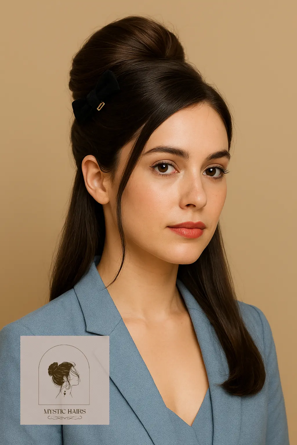 French Twist with Mini Bow Clip
