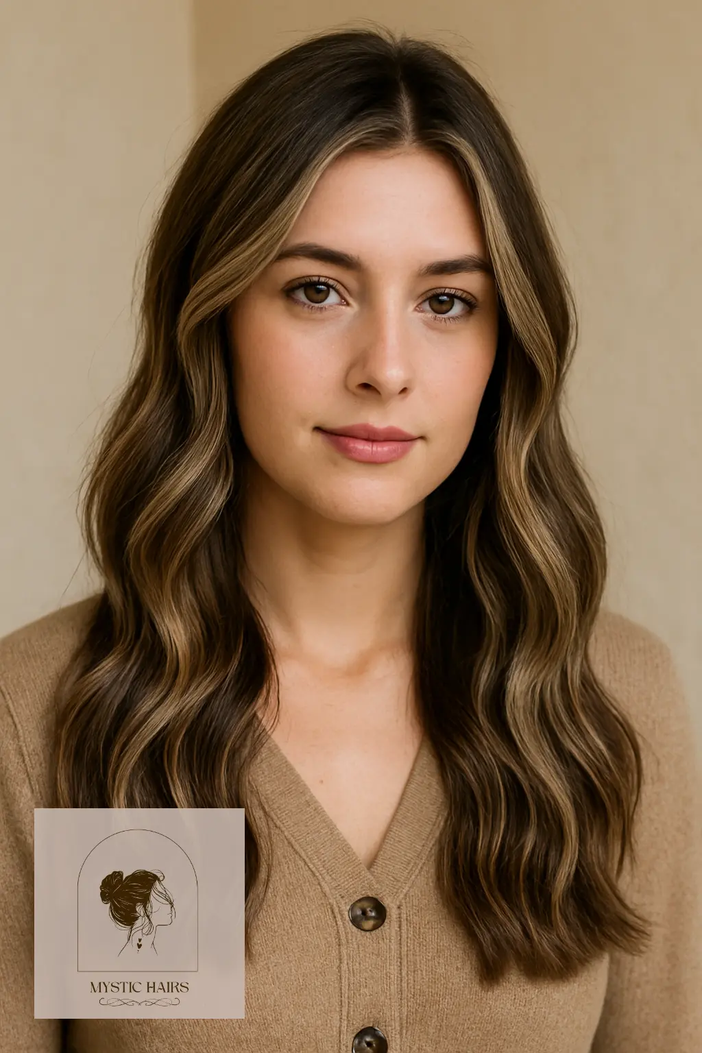 Frosted Brown Balayage Highlights