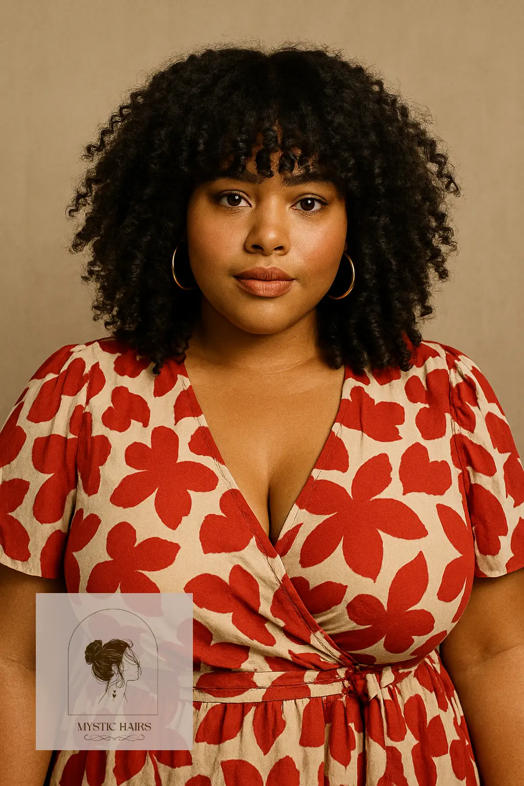 Full Bangs With Natural Curls