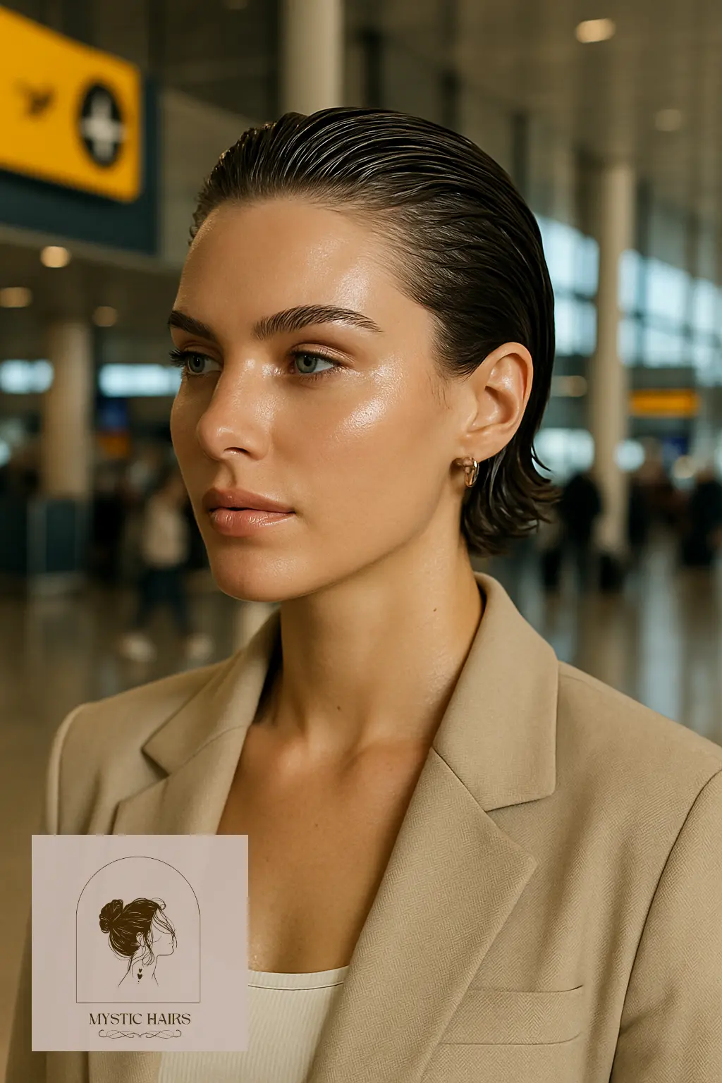 Gelled-Back Wet Look
