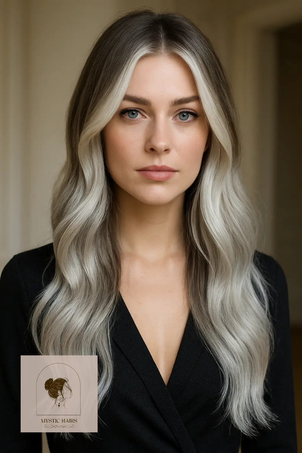 Glacial Blonde with Silver Ends