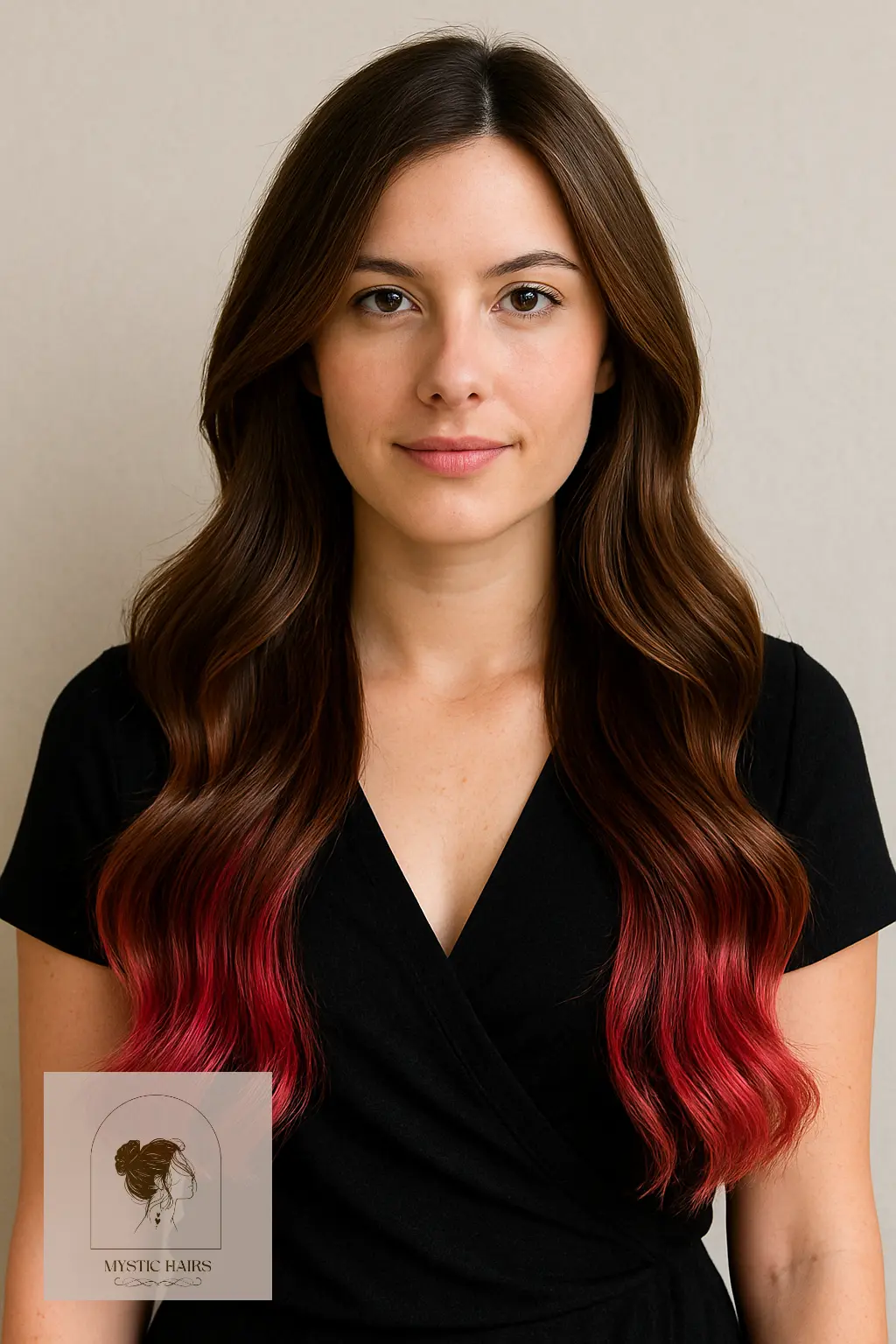 Glossy Blowout with Rose Balayage Ends