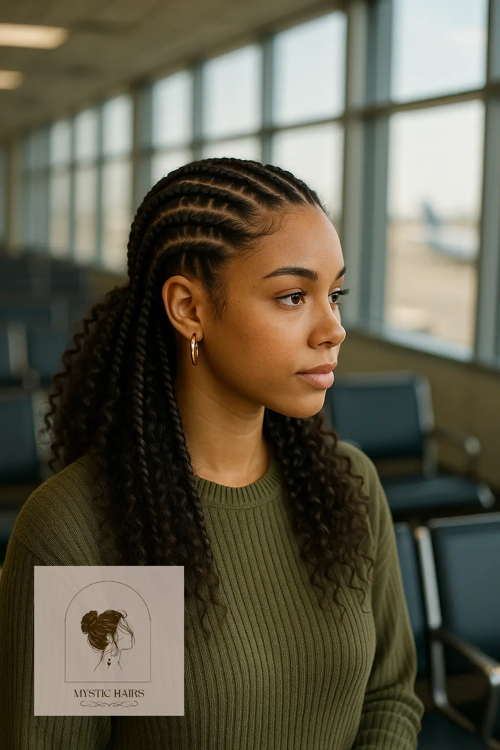Half Braids With Natural Ends