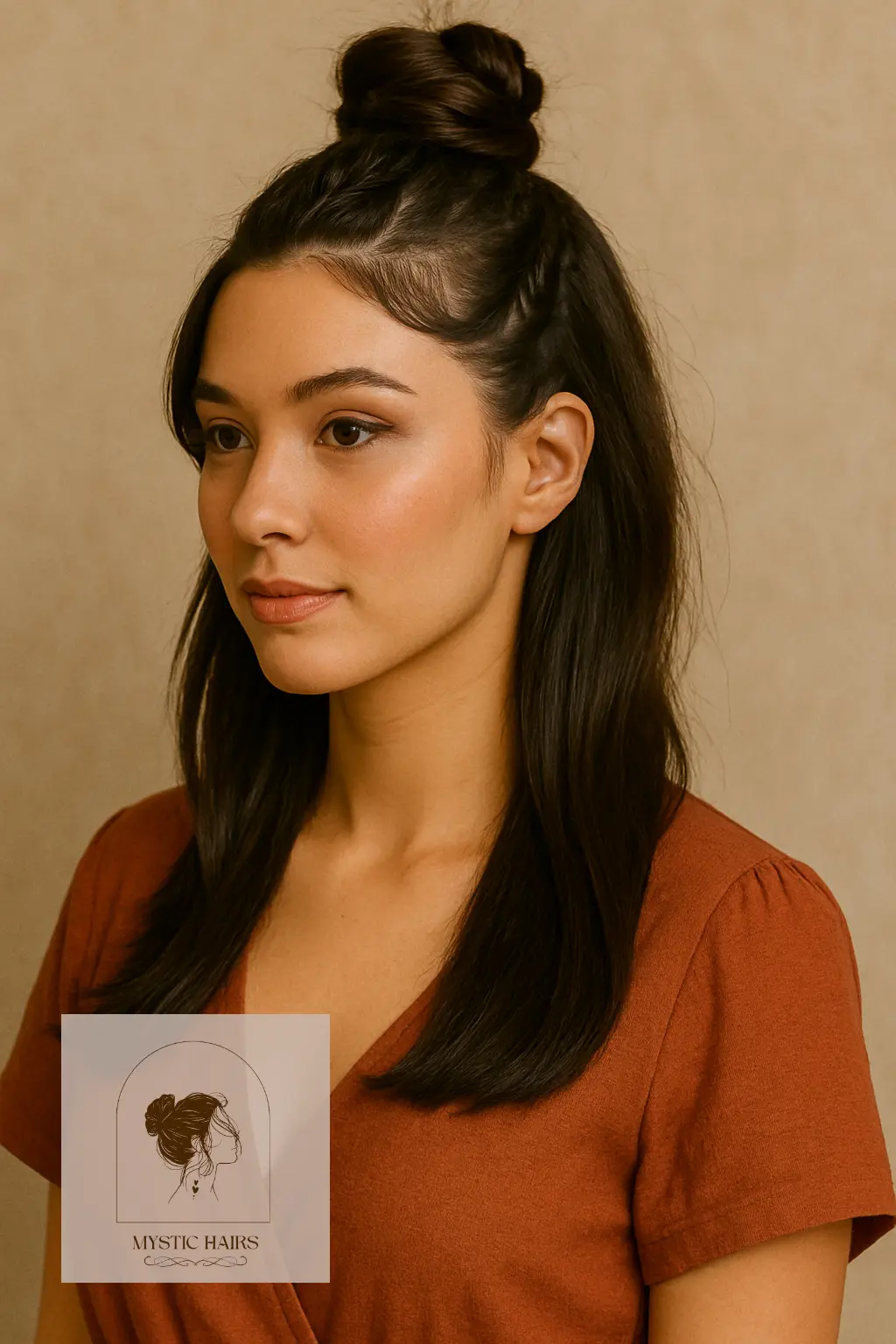 Half-Up Braided Top Knot