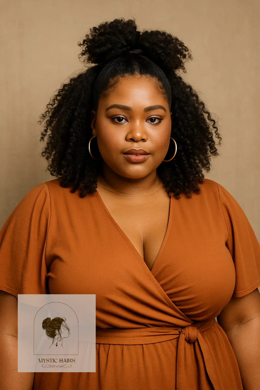 Half-Up Half-Down Afro Curls