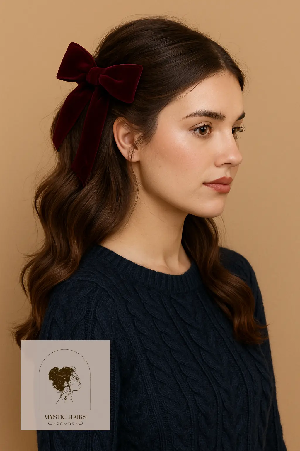 Half-Up Half-Down with Velvet Ribbon