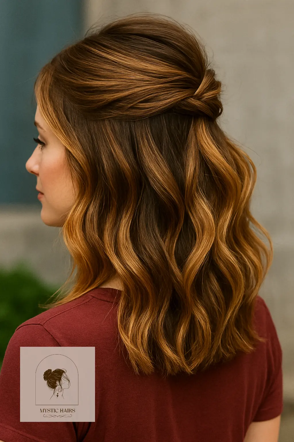 Half-Up Twist with Highlighted Volume