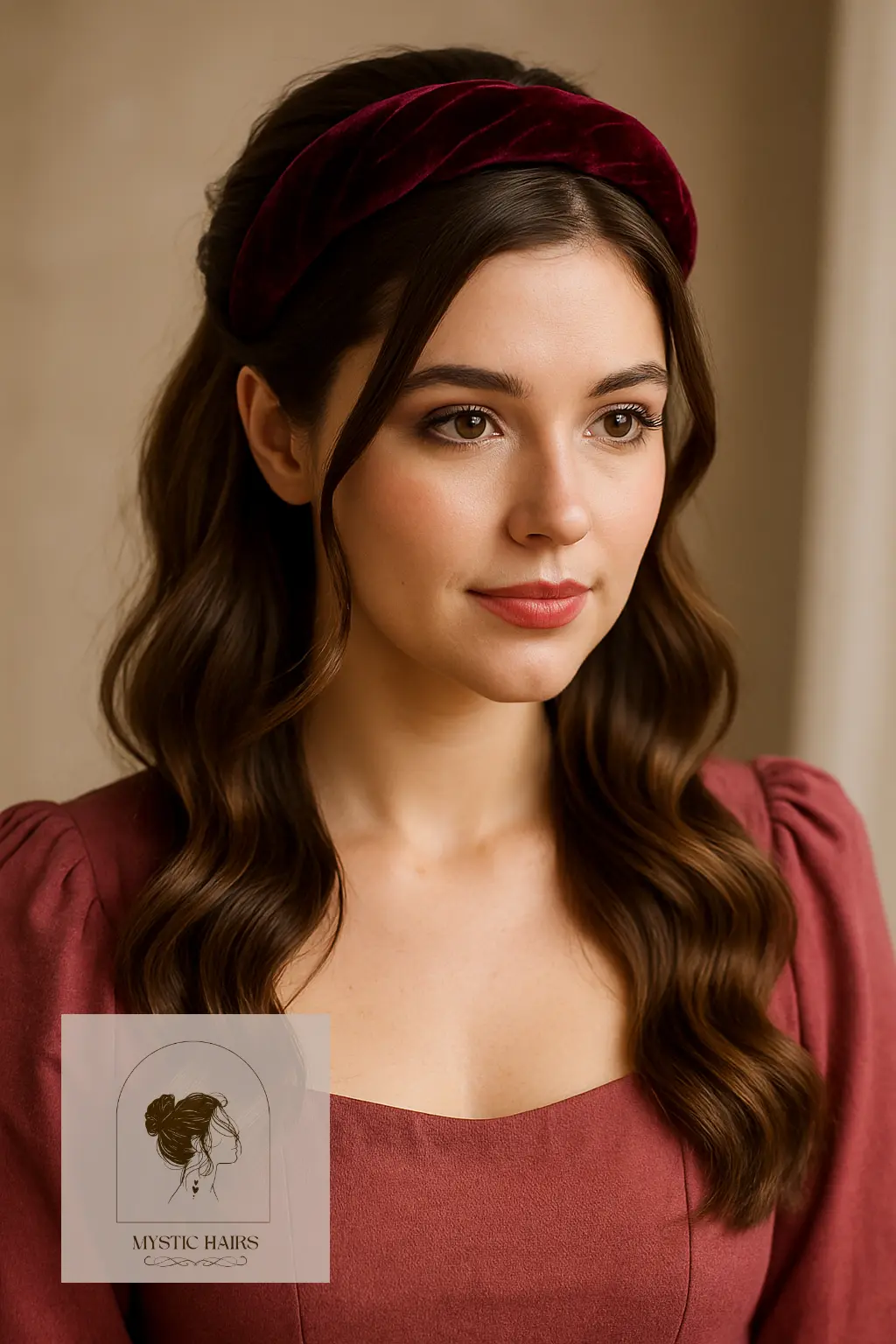 Half-Up with Velvet Headband