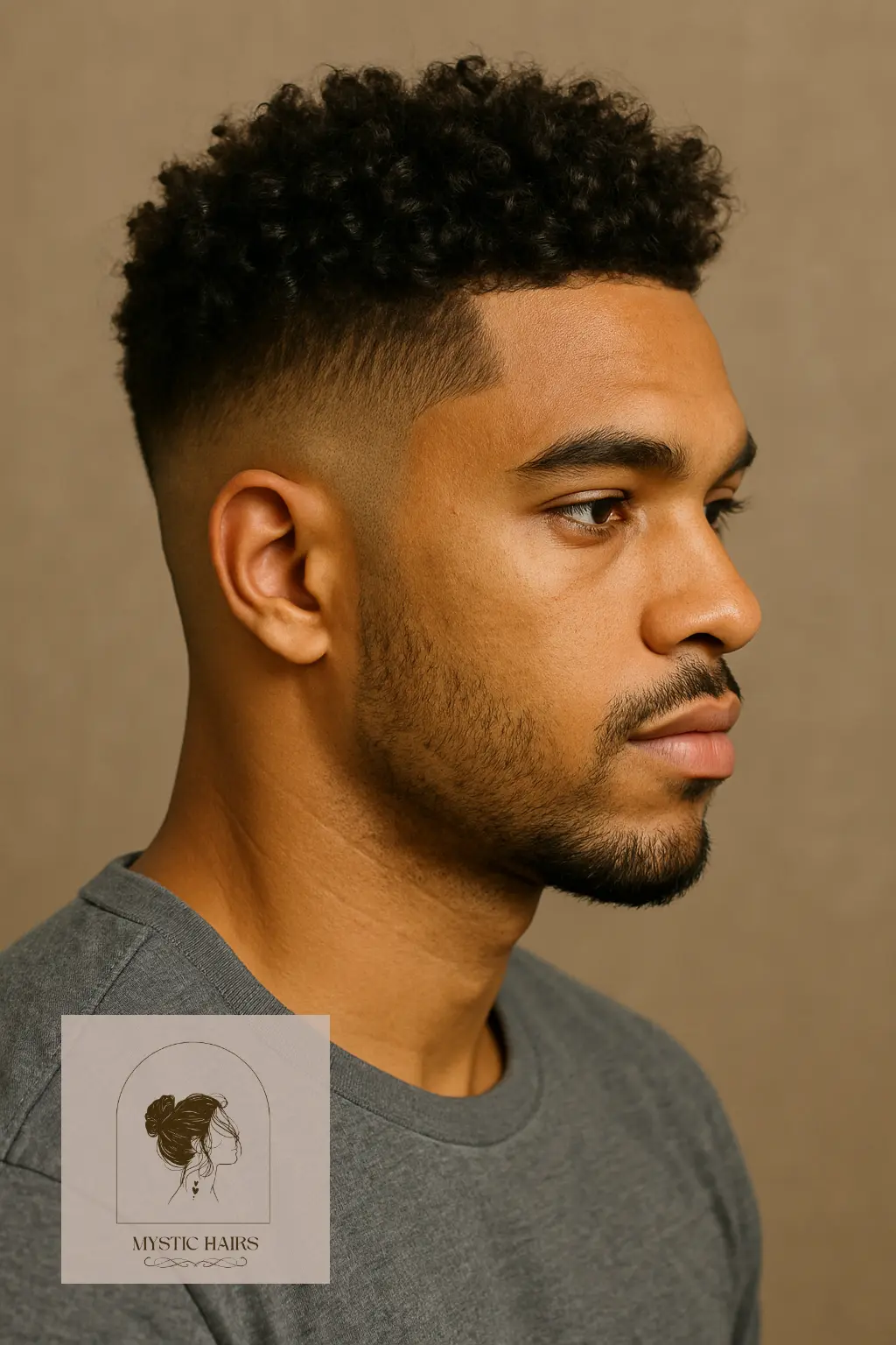 High Drop Fade with Textured Curls