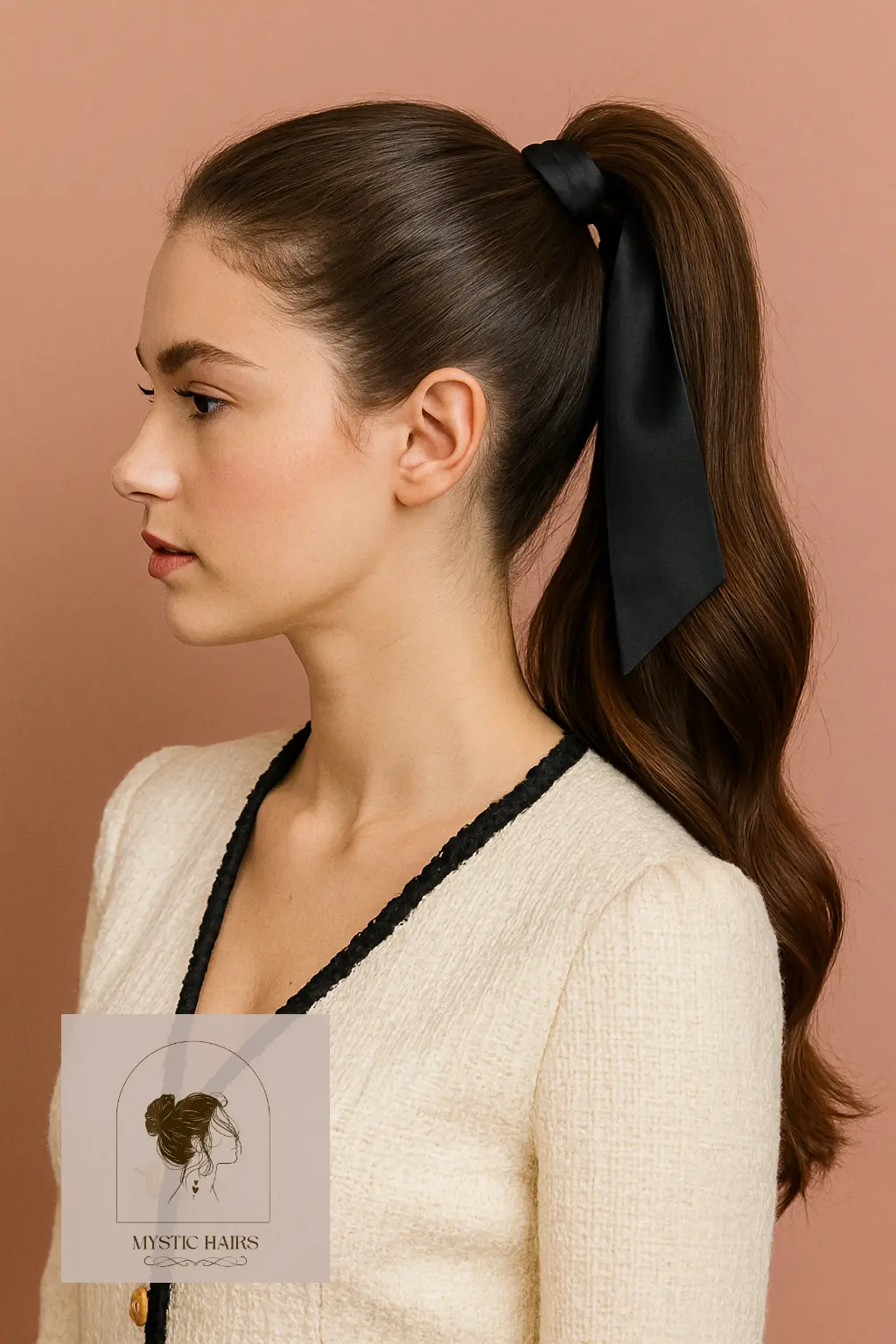 High Ponytail with Satin Bow