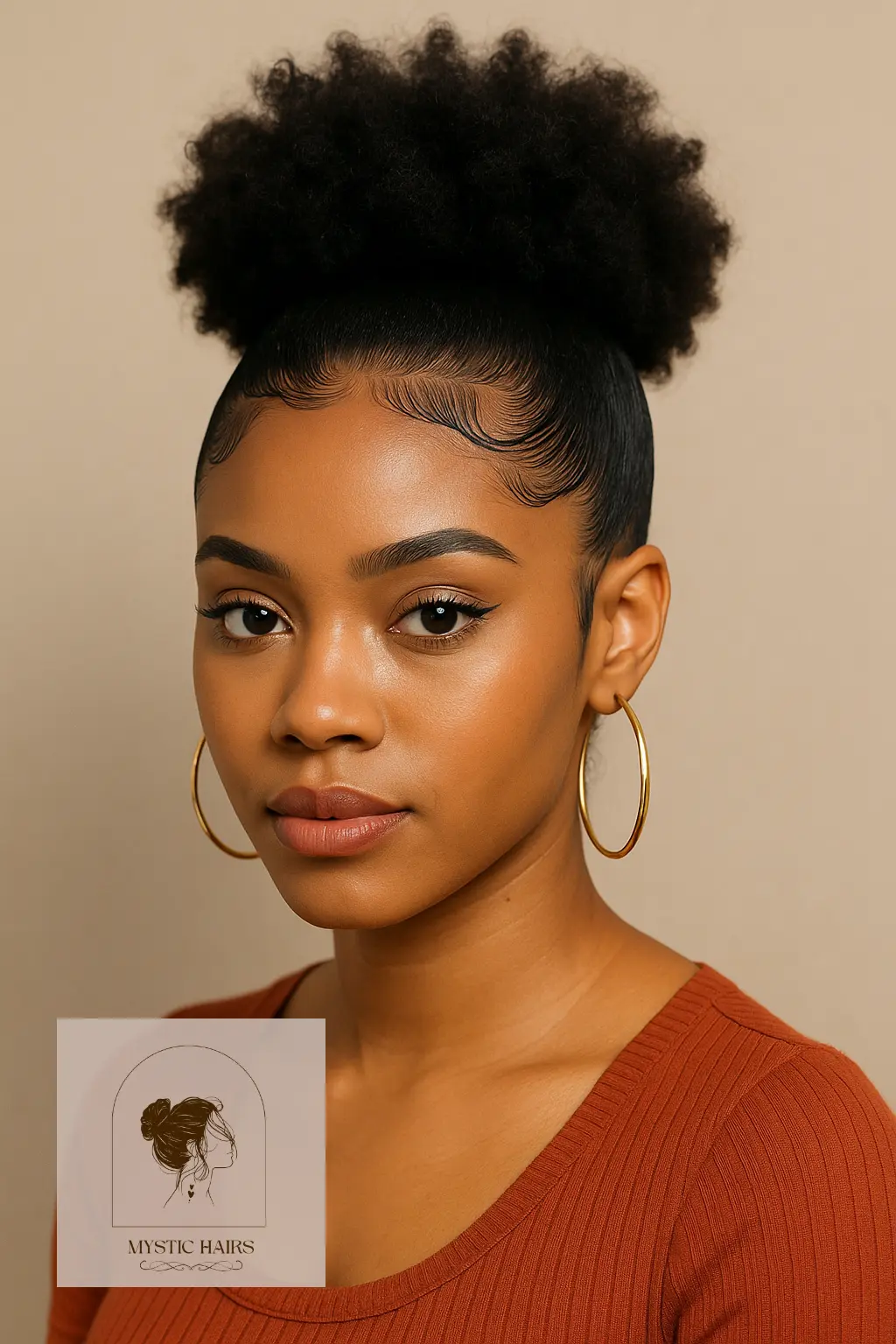 High Puff with Sleek Edges
