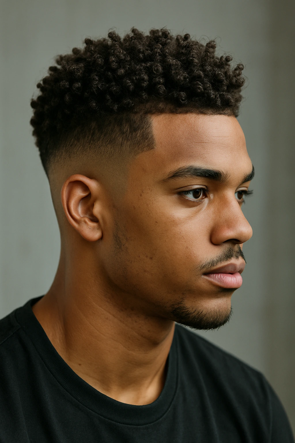 High Skin Fade with Tight Coils