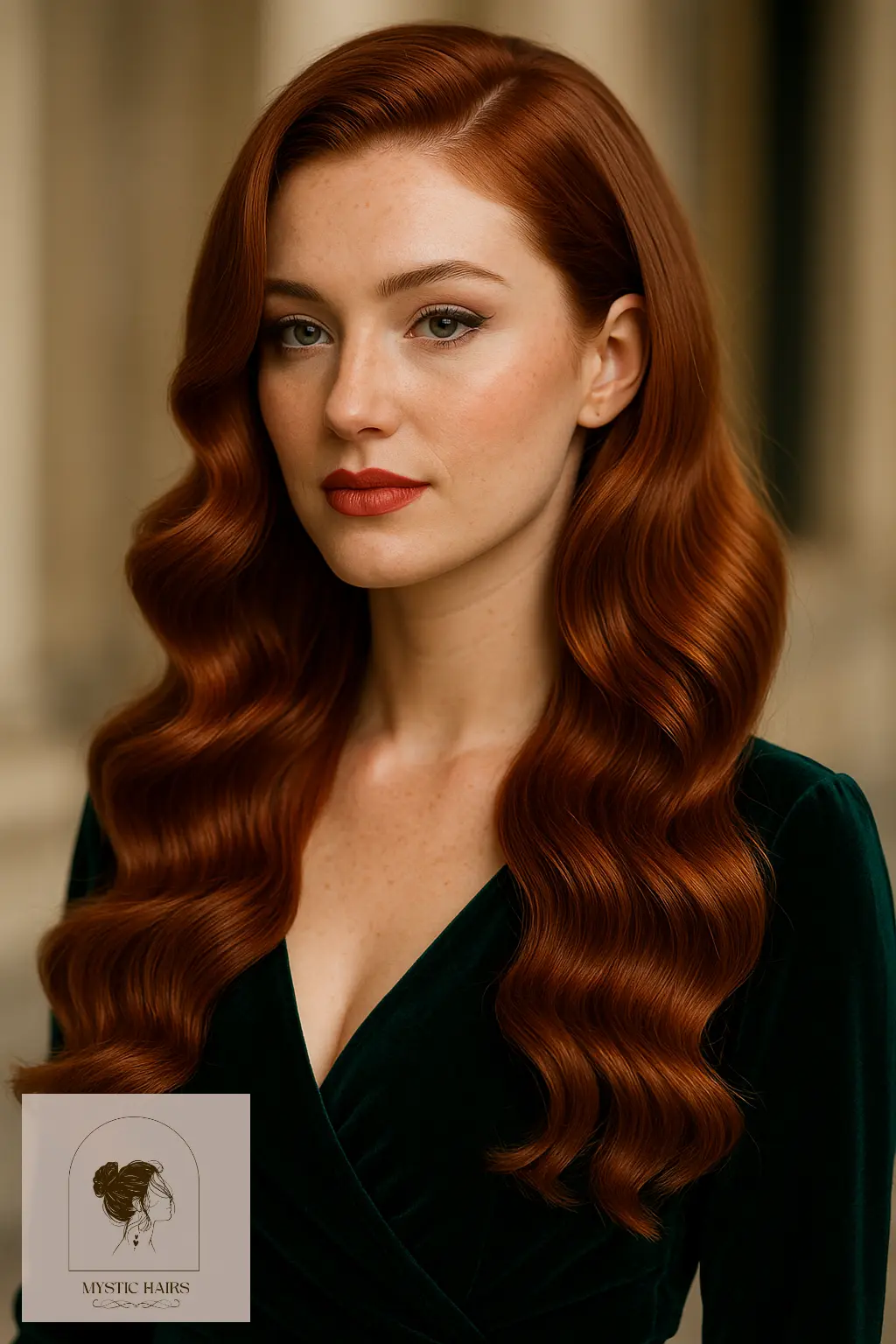 Hollywood Waves with Auburn Shine