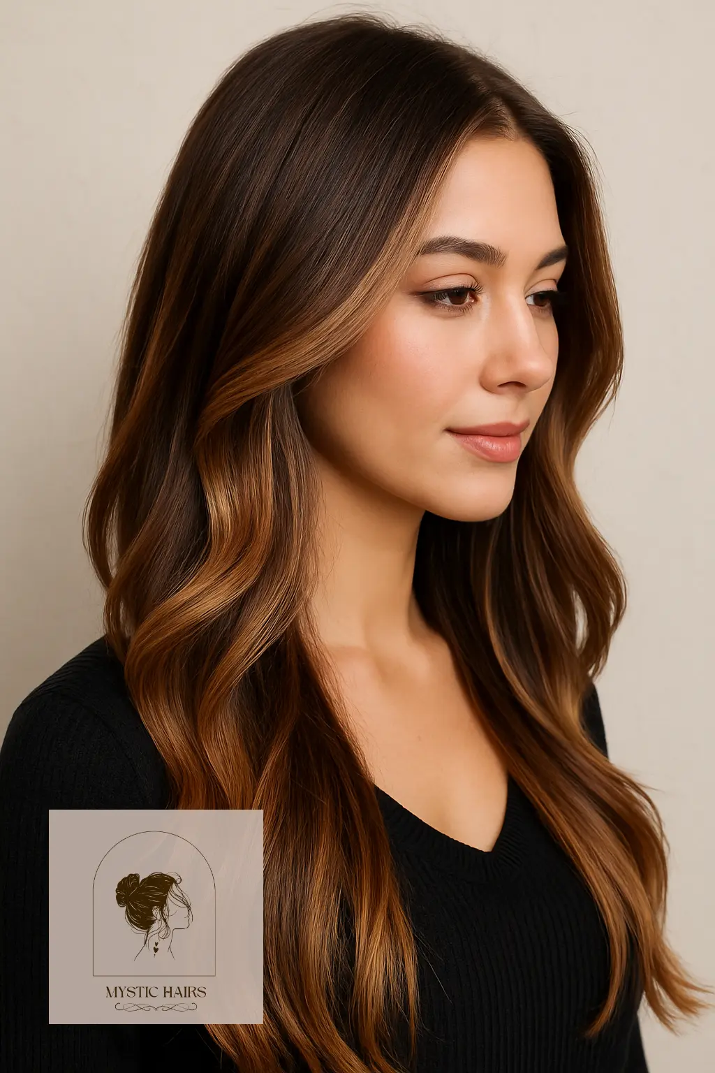 Honey Brown Melt on Long Layers