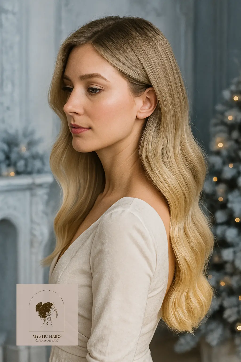 Honeyed Vanilla Dip-Dye Effect