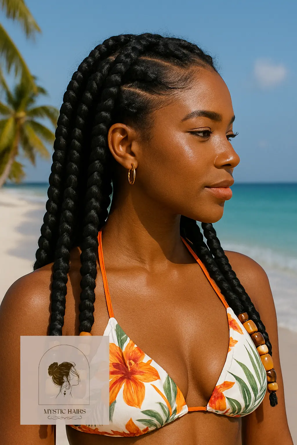 Jumbo Box Braids With Beads