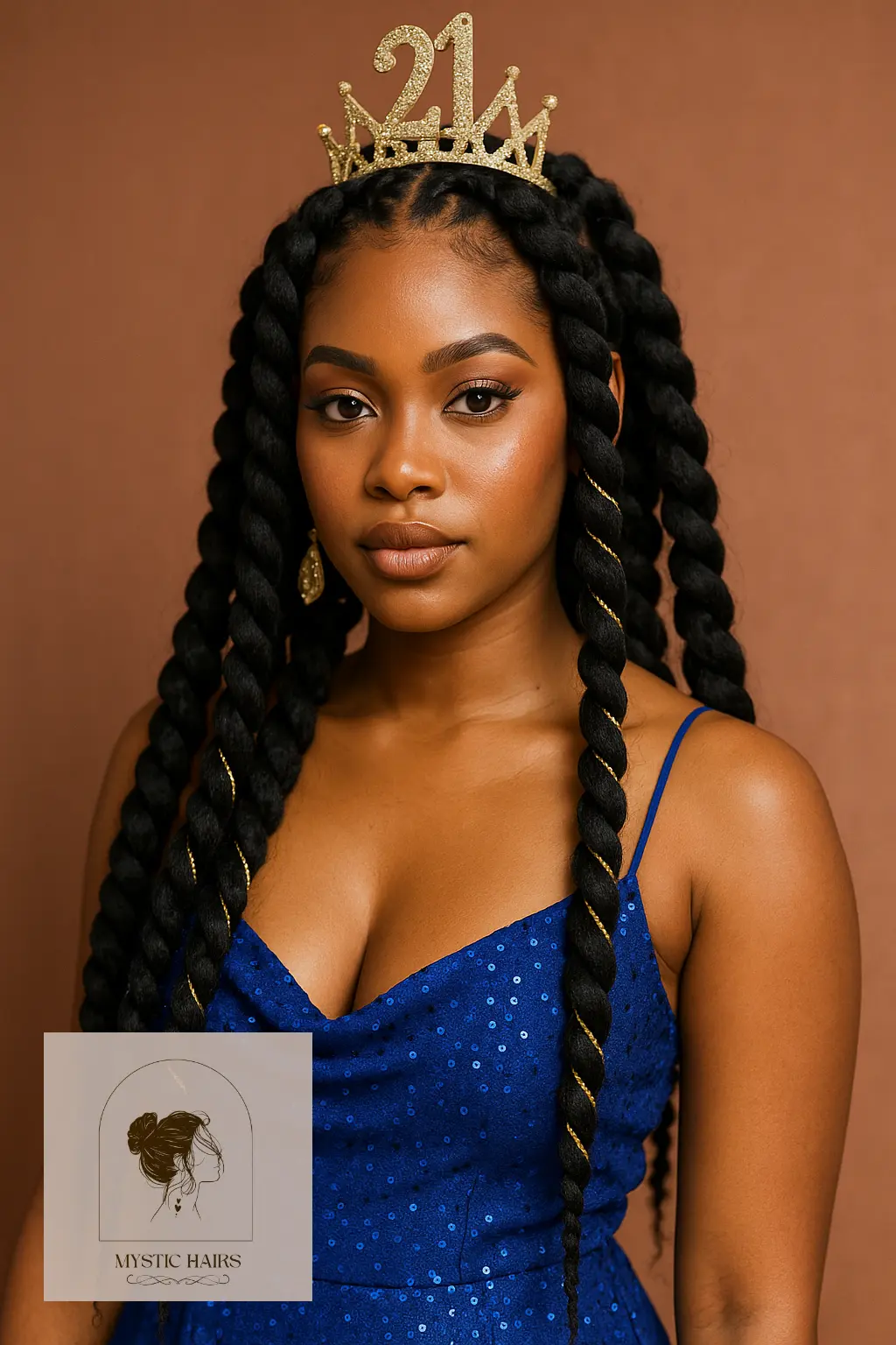 Jumbo Twists with Golden String Detail