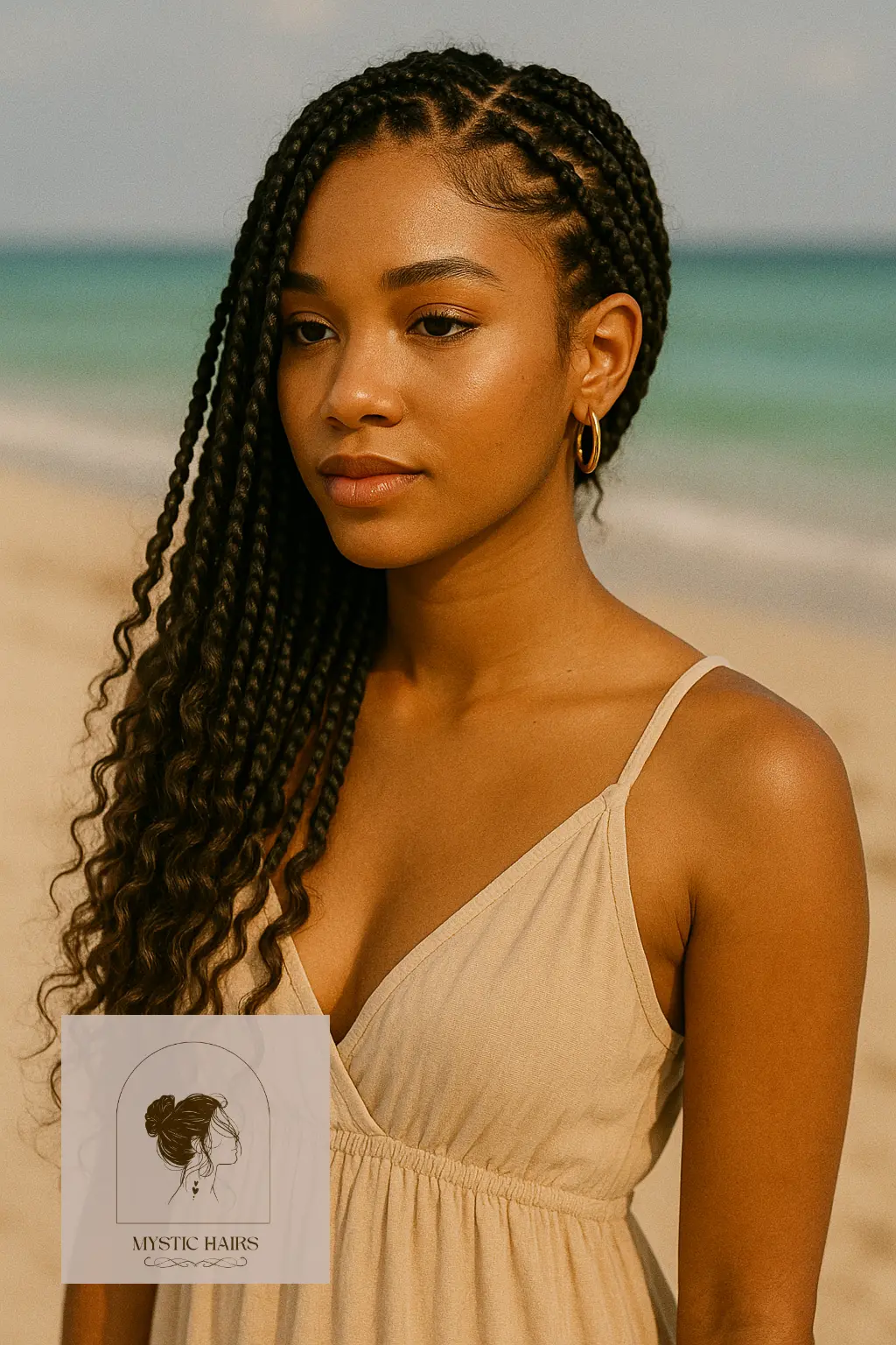 Knotless Braids With Boho Curls