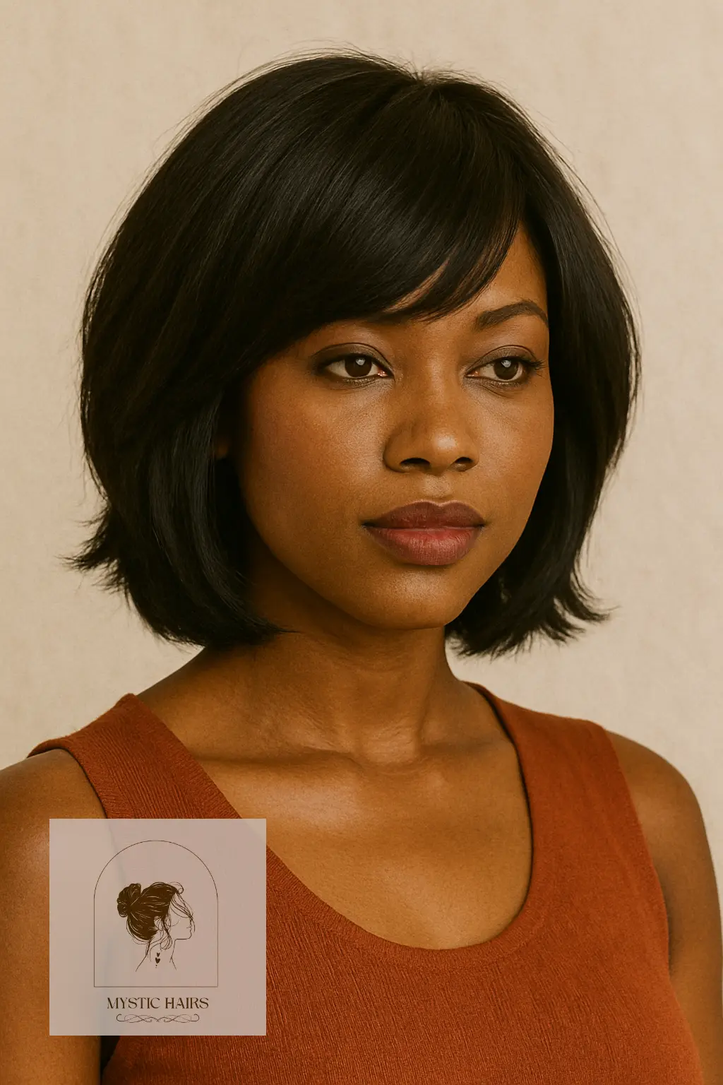 Layered Bob with Side-Swept Bangs