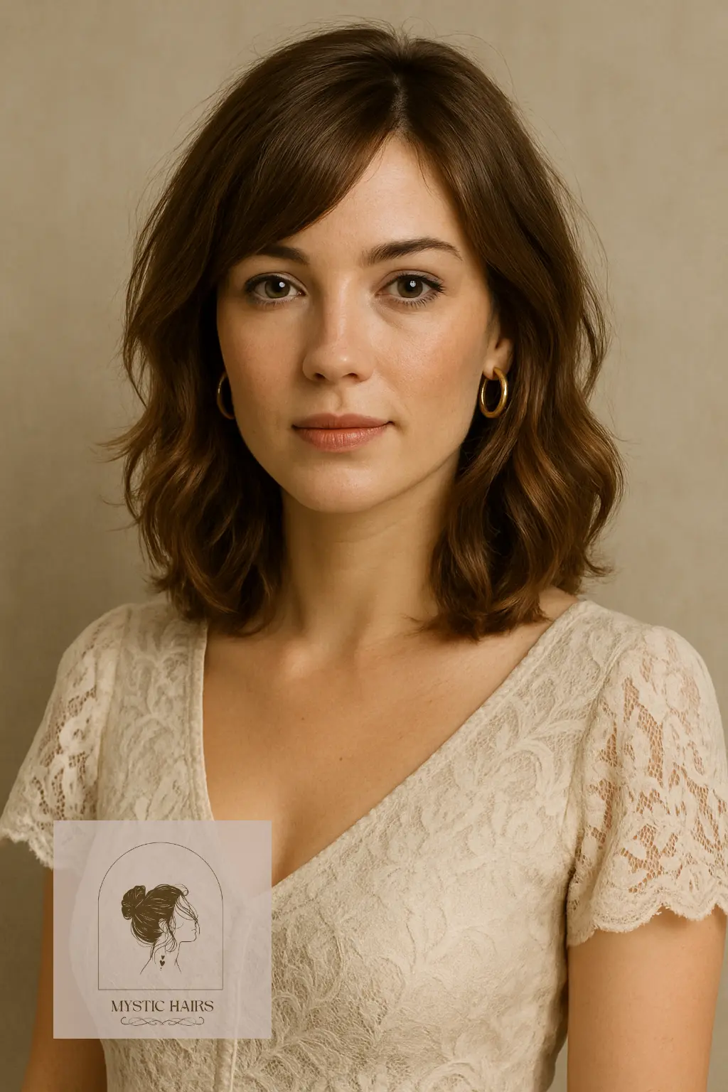 Layered Long Bob with Side Bangs