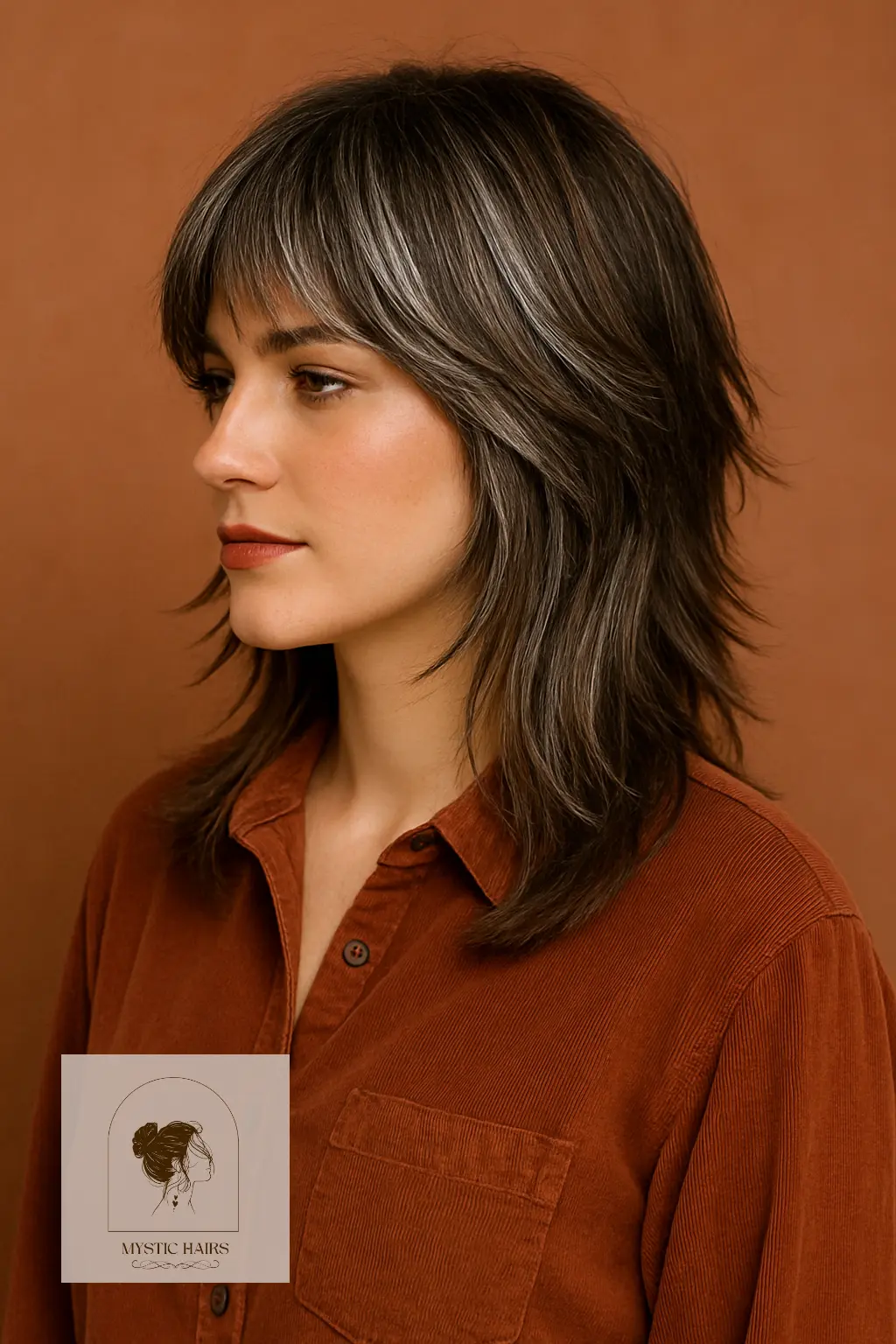 Layered Shag Cut with Silver Threads