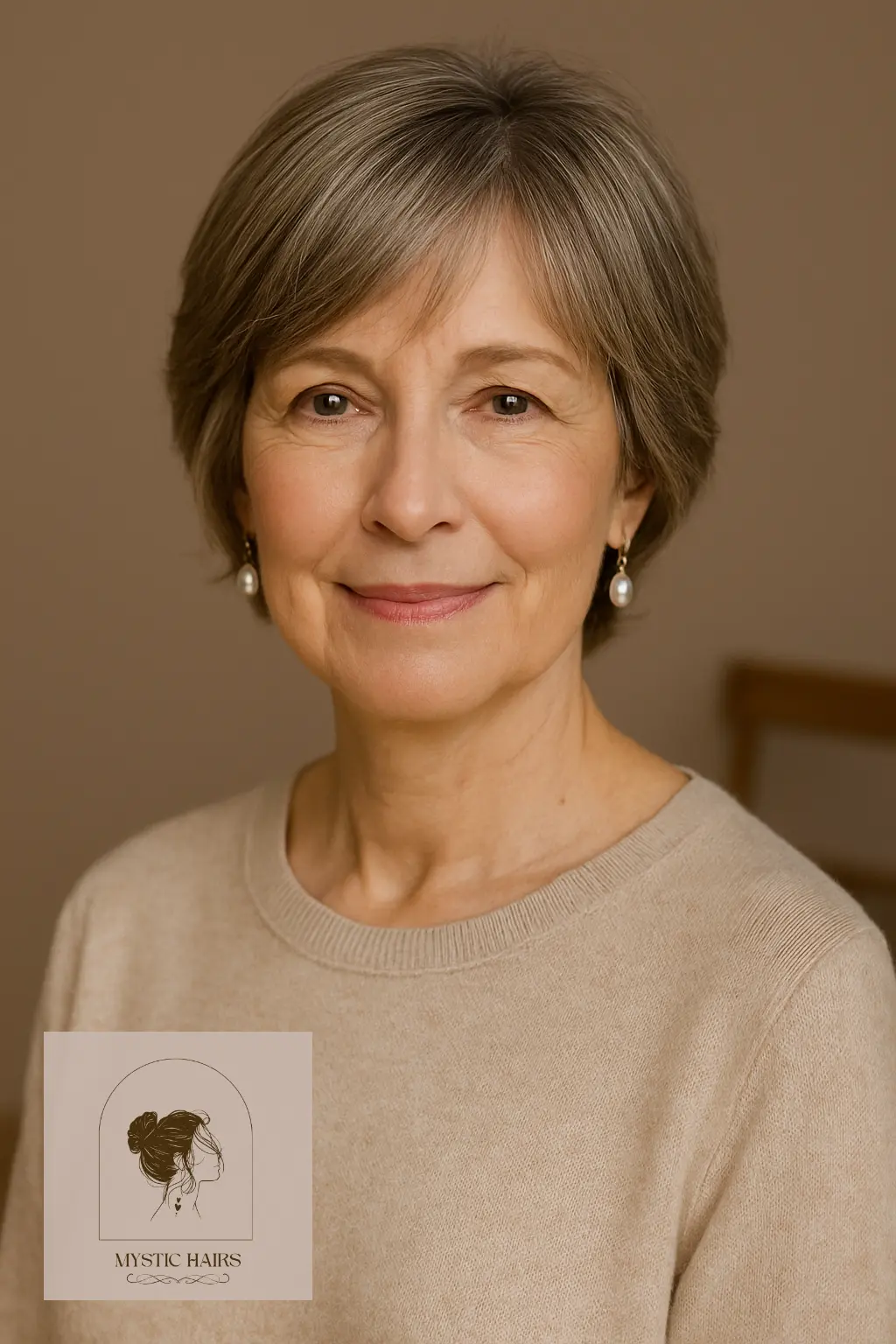 Layered Short Hair with Curtain Bangs