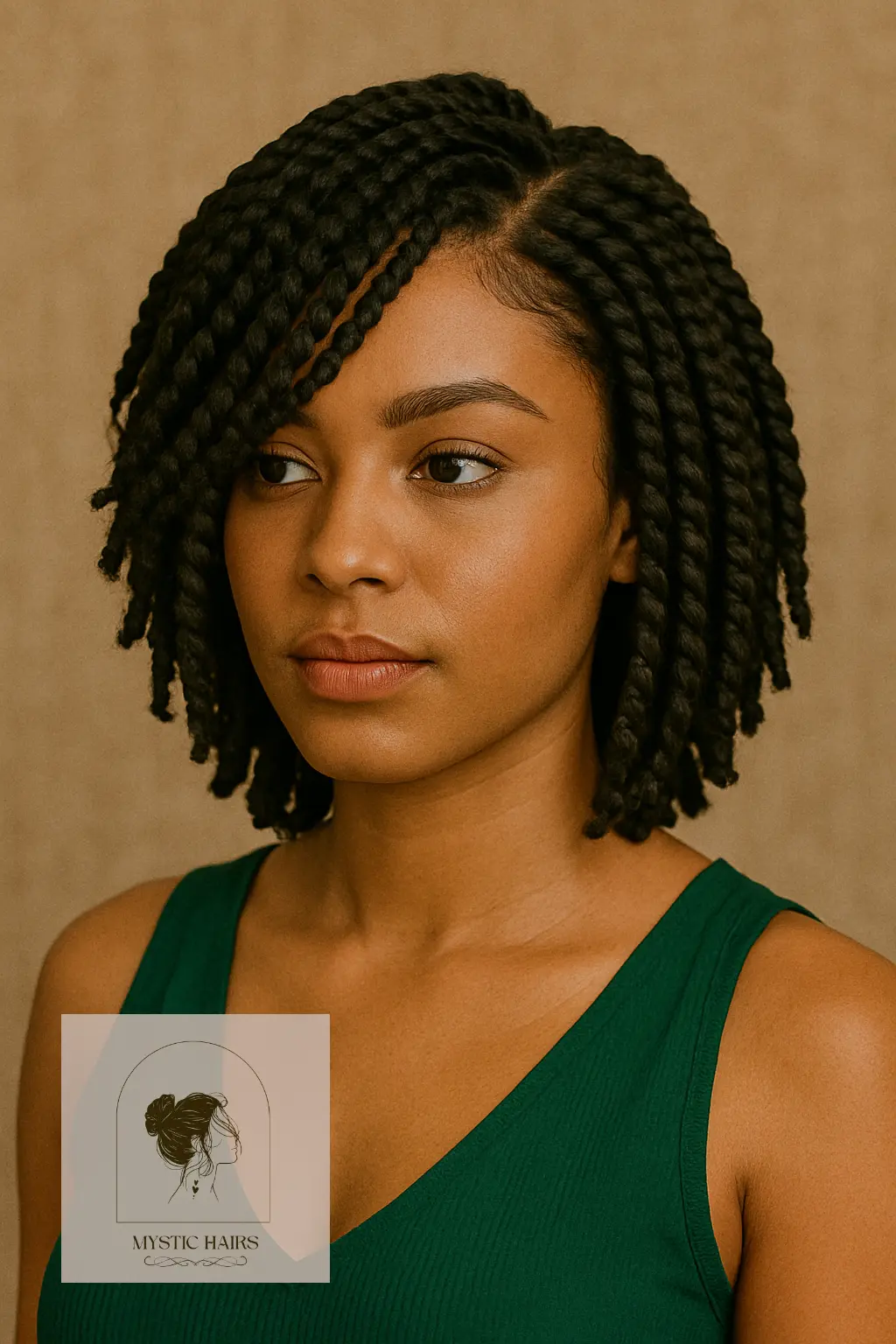 Layered Side-Part Crochet Twists