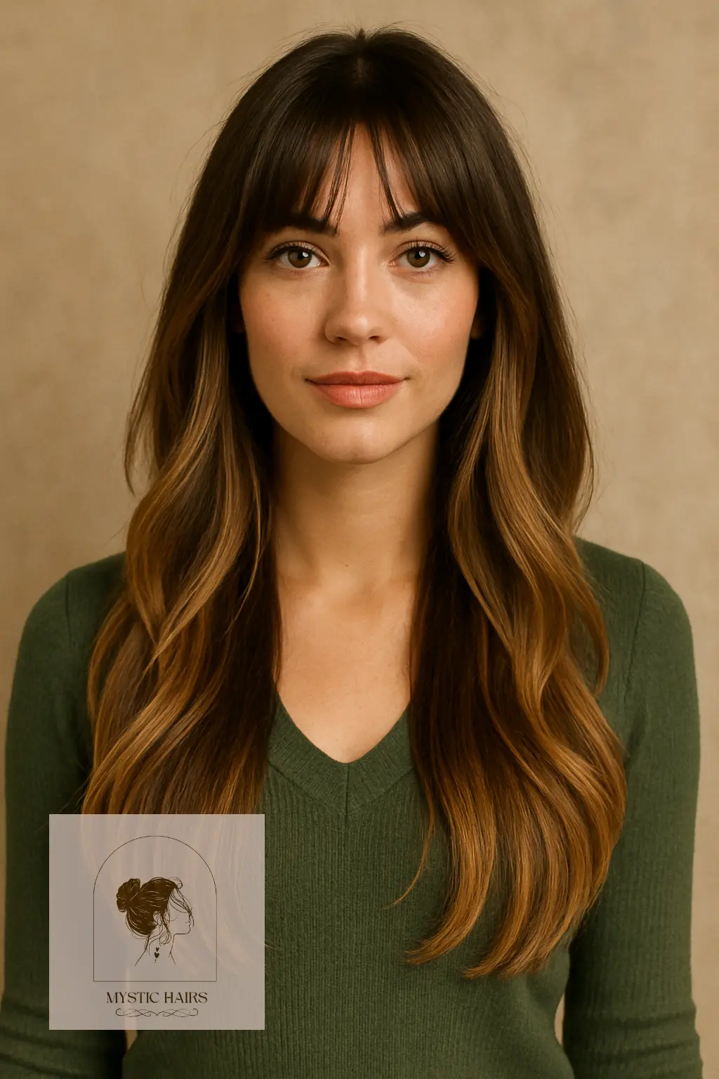Long Bottleneck Fringe with Balayage