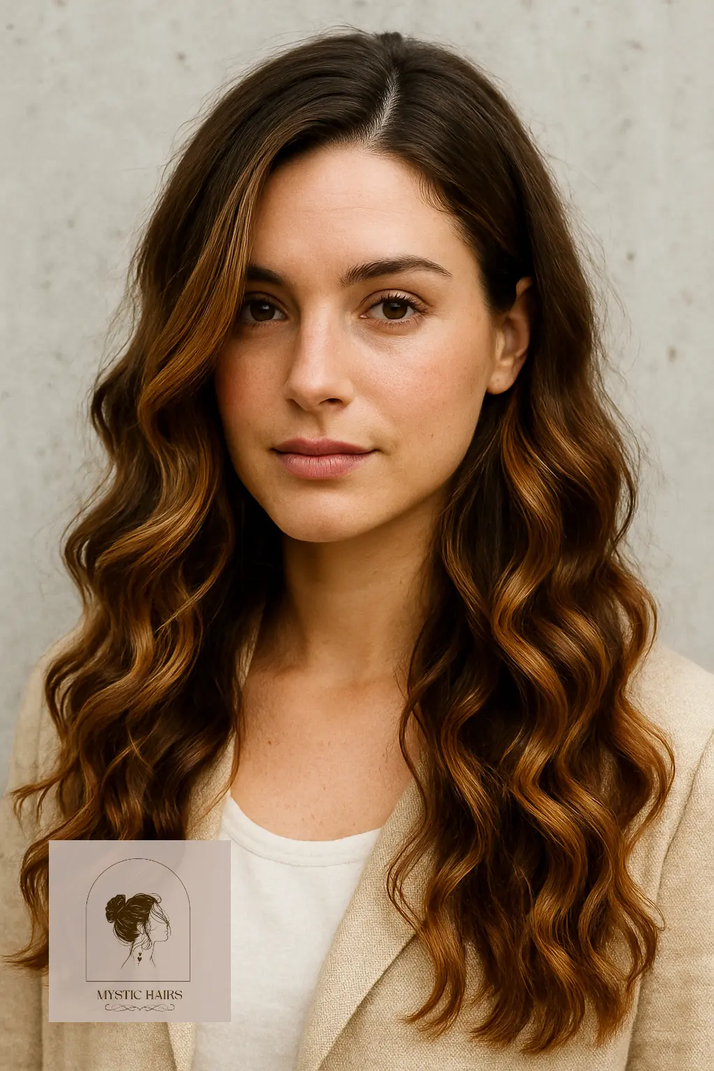 Long Curls with Deep Parting